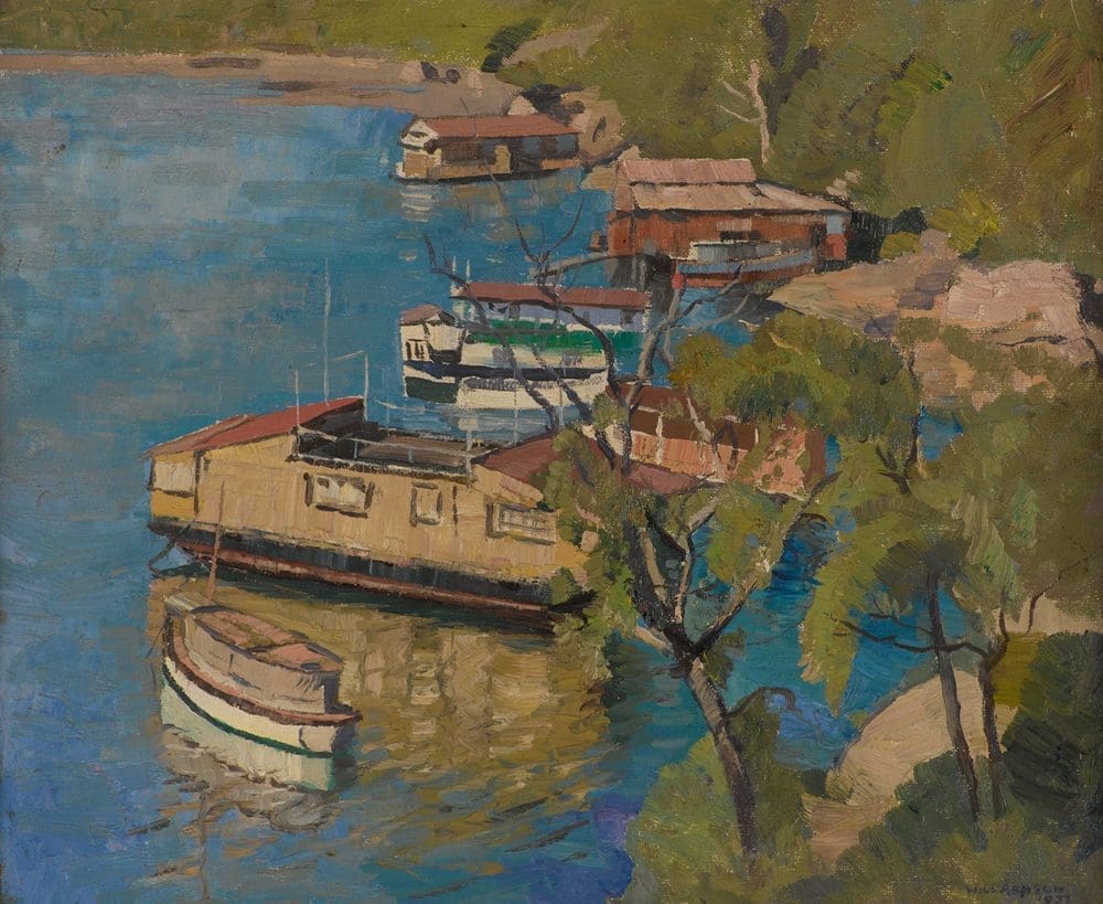 John-William-Ashton-(Will)-House-Boats-the-Spit-Sydney-Harbour-1937